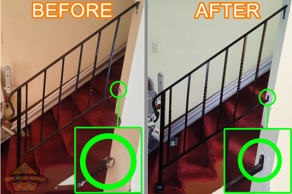 Railing before after